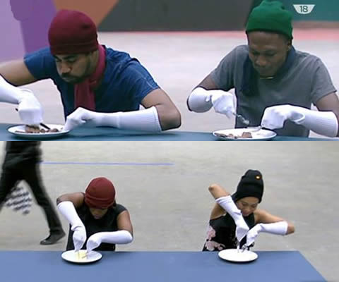 Big Brother Naija 2017 Day 52 Task: Cutting And Eating Frozen Chocolate