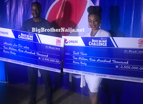 Pepsi Roc Da Mat Challenge Winners Ifu Ennada and Leo Receive 5 Million Naira