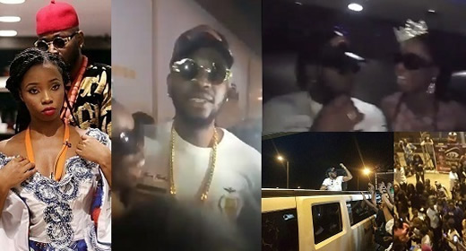 Evicted Housemates Teddy A and Bambam Arrive Back In Lagos, Nigeria