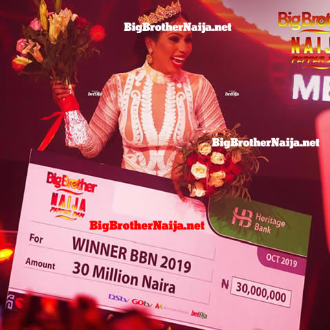 Mercy Eke Receives 30 Million Naira Cheque After Winning Big Brother Naija 2019
