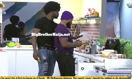 Cross, Whitemoney and Emmanuel discover evicted Housemates groceries